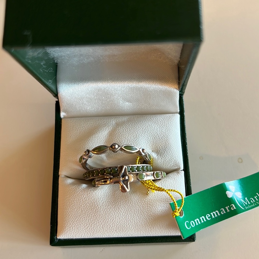 J.C. Walsh & Sons - Connemara Marble Set of Rings Size 11